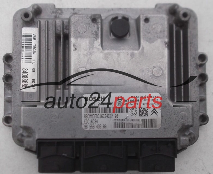 CALCULATEUR MOTEUR PEUGEOT 307 1.6 HDI BOSCH 0 281 011 863, 0281011863, 96 559 435 80, 9655943580, 9653958980, EDC16C34