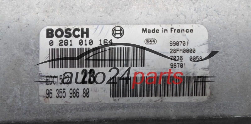 CALCULATEUR MOTEUR CITROEN PEUGEOT 2.0 HDI BOSCH 0 281 010 164