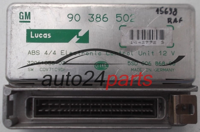 ABS STEROWNIK OPEL GM 90 386 502, 90386502, LUCAS 32061058-03, 3206105803, HELLA 5SD 006 868-00, 5SD00686800