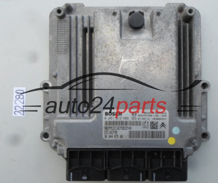 CENTRALITA DE MOTOR CITROEN PEUGEOT 2.2 HDI BOSCH 0 281 013 666, 0281013666, 96 644 875 80, 9664487580