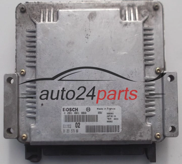 MOTORSTEUERGERÄT ECU STEUERGERAT PEUGEOT 206 2.0 HDI BOSCH 0 281 001 866,  96 351 579 80,  EDC15C2 02