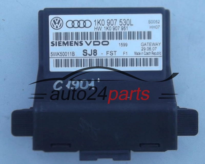 CENTRALKA MODUL STEROWNIK GATEWAY VOLKSWAGEN AUDI SIEMENS 5WK50011B 1K0907530L, 1K0 907 530 L