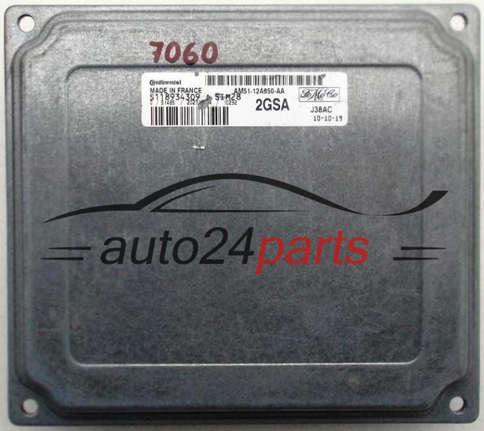 KOMPUTER STEROWNIK SILNIKA FORD FOCUS C-MAX 1.6 AM51-12A650-AA, AM5112A650AA, 12A650AA, S118934309, 2GSA, J38AC, SIM28