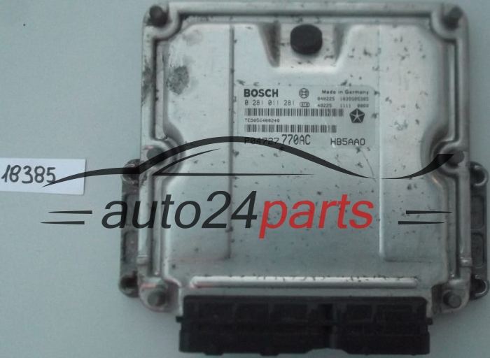 KOMPUTER STEROWNIK SILNIKA CHRYSLER VOYAGER 2.5 CRD BOSCH 0 281 011 281, 0281011281, P04727770AC 