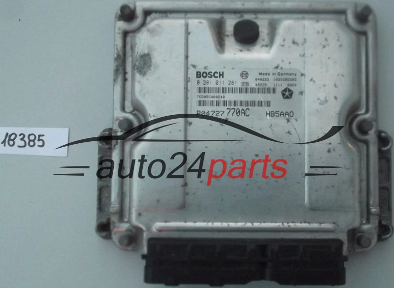 KOMPUTER STEROWNIK SILNIKA CHRYSLER VOYAGER 2.5 CRD BOSCH 0 281 011 281, 0281011281, P04727770AC 