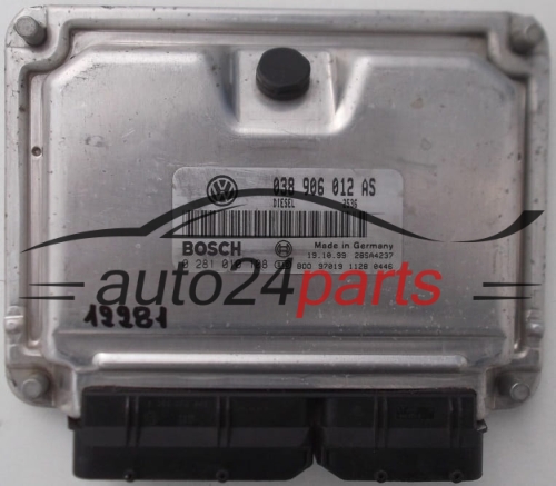 KOMPUTER STEROWNIK SILNIKA VW VOLKSWAGEN GOLF 1.9 TDI BOSCH 0 281 010 108, 0281010108, 038 906 012 AS, 038906012AS - 12281