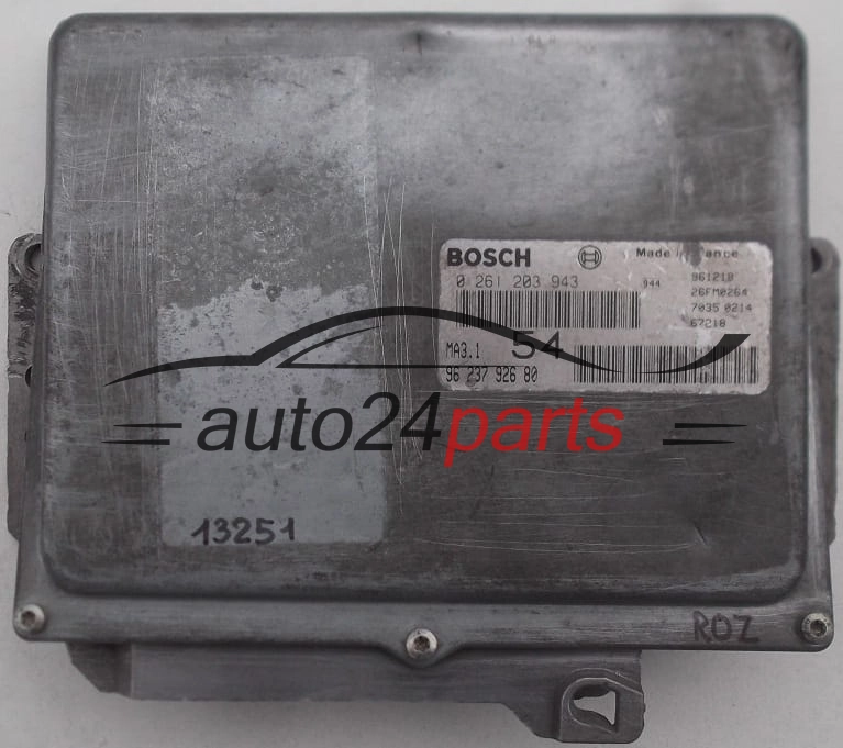 BOSCH 0 261 203 943, 0261203943, 96 237 926 80, 9623792680