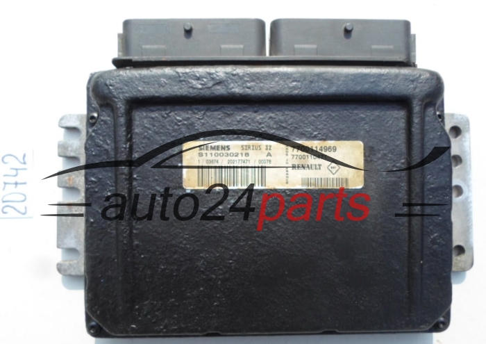 KOMPUTER STEROWNIK SILNIKA RENAULT 1.4-1.8 S110030218 A, S110030218A, 7700114969