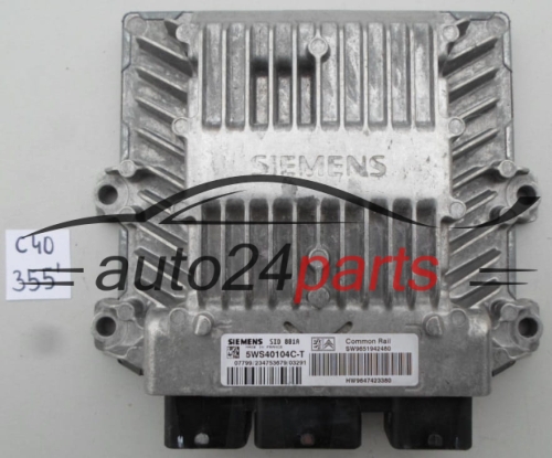 KOMPUTER STEROWNIK SILNIKA CITROEN PEUGEOT 2.0 HDI SIEMENS  5WS40104CT, SW 9651942480, HW 9647423380, SID801A