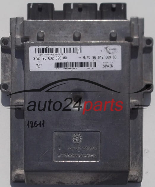 MOTORSTEUERGERÄT ECU STEUERGERAT FIAT DUCATO BOXER JUMPER 2.2 HDI 96 632 890 80, 9663289080, 96 612 569 80, 9661256980, VP6C1U-14A638-AD, VP6C1U14A638AD