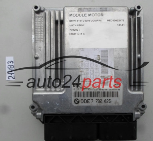 KOMPUTER STEROWNIK SILNIKA BMW X5 2.0 D BOSCH 0 281 011 411, 0281011411, DDE 7792 025, DDE7792025, 7792025