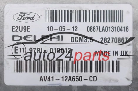 KOMPUTER STEROWNIK SILNIKA FORD KUGA DELPHI 28270867, AV41-12A650-CD