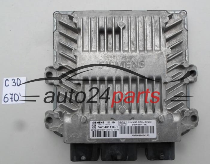 CALCULATEUR MOTEUR  CITROEN C2 1.4 HDI SIEMENS SID 804 5WS40111C-T, 5WS40111CT SW9653447380 HW9648624280