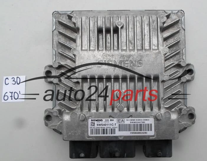 CITROEN C2 1.4 HDI SIEMENS SID 804 5WS40111C-T, 5WS40111CT SW9653447380 HW9648624280