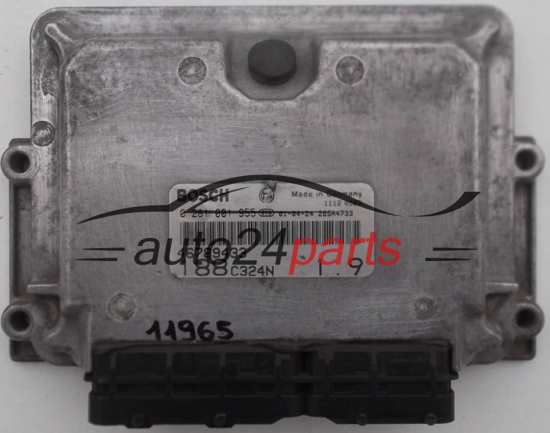 KOMPUTER STEROWNIK SILNIKA FIAT PUNTO 1.9 JTD BOSCH 0281001955, 0 281 001 955, 46789433 C324N188 1039S06665 