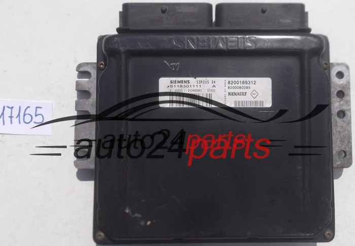 CALCULATEUR MOTEUR RENAULT CLIO 1.4 SIEMENS S118301111 A, S118301111A, 8200189312, 8200080285