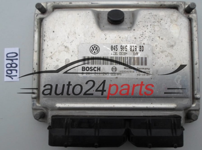 KOMPUTER STEROWNIK SILNIKA VW VOLKSWAGEN LUPO 1.4 TDI BOSCH 0 281 011 245, 0281011245, 045 906 019 BD, 045906019BD