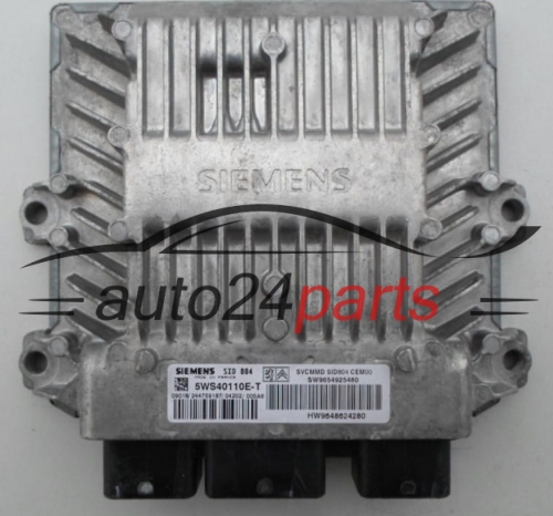 Calculateur Moteur CITROEN C3 1.4 HDI SIEMENS 5WS40110E-T,  SW 9654925480, HW 9648624280