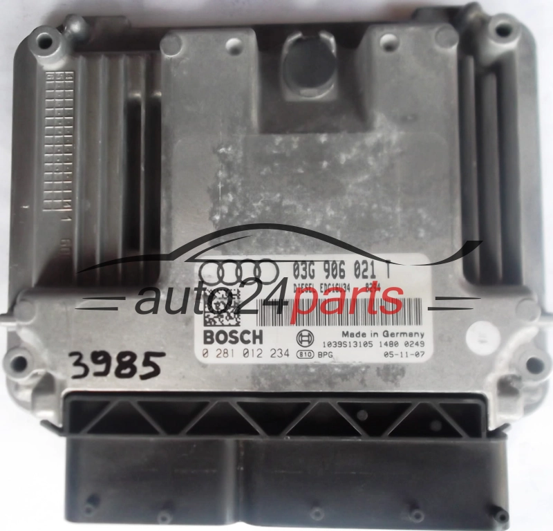 KOMPUTER STEROWNIK SILNIKA AUDI A3 2.0 TDI 03G 906 021 T, 03G906021T, BOSCH 0 281 012 234, 0281012234