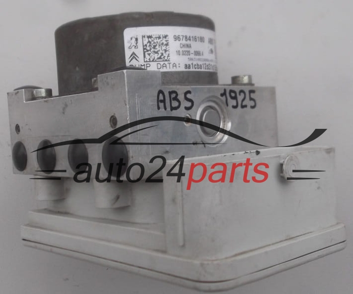 POMPE HYDRAULIQUE ET CALCULATEUR d'ABS CITROEN C3 9678416180, ATE 10.0220-0066.4,  10.0915-1160.3