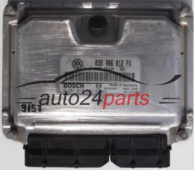 KOMPUTER STEROWNIK SILNIKA SEAT LEON 1.9 TDI ASV 038906012FK, 038 906 012 FK, BOSCH 0 281 010 683, 0281010683, DIESEL EDC15VM+ 3357, 28SA5092