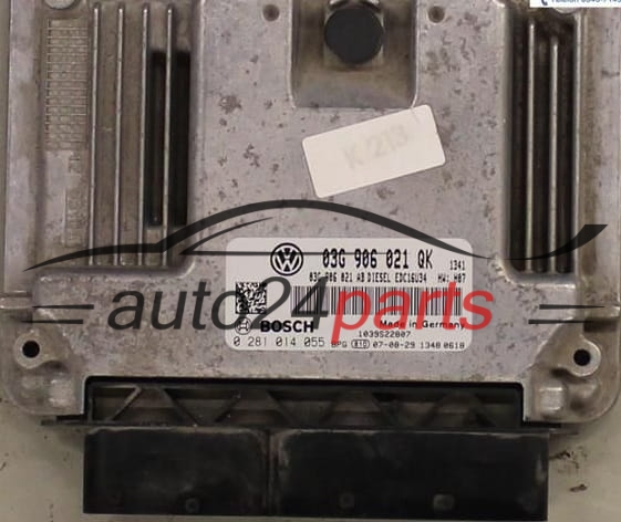KOMPUTER STEROWNIK SILNIKA VW VOLKSWAGEN GOLF 1.9 TDI 03G906021QK, 03G 906 021 QK, 03G906021AB, 03G 906 021 AB, BOSCH 0 281 014 055, 0281014055, DIESEL EDC16U34 