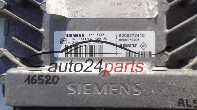 KOMPUTER STEROWNIK SILNIKA RENAULT MEGANE SCENIC 1.6 SIEMENS EMS3132 S110140100A