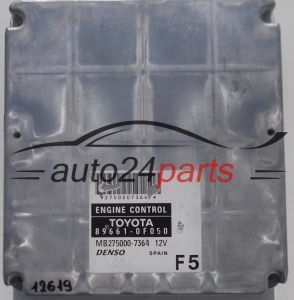 CALCULATEUR MOTEUR TOYOTA COROLLA DENSO MB275000-7364, MB2750007364, 89661-0F050, 896610F050 