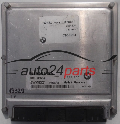 KOMPUTER STEROWNIK SILNIKA BMW E46 M3 SIEMENS 5WK9321, 7833892, 7833924 - 
