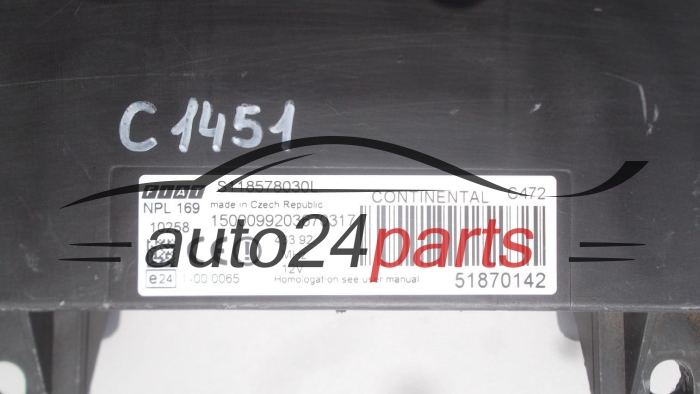 CENTRALITA DE CONFORT  BSI FIAT PANDA CONTINENTAL S118578030L, 51870142