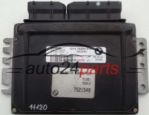 CALCULATEUR MOTEUR MINI ONE COOPER 1.6 SIEMENS S118012001 L, S118012001L, 1214 7520019-01, 1214752001901