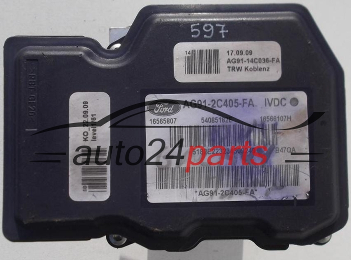 Pompa abs i sterownik FORD MONDEO S-MAX AG912C405FA AG9114C036FA 16565807