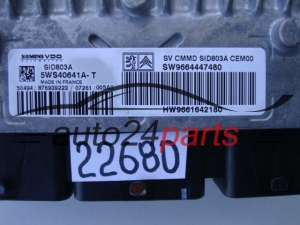 KOMPUTER STEROWNIK SILNIKA PEUGEOT 407 1.4 HDI 5WS40641A-T, 5WS40641AT, SW9664447480, 9664447480, HW9661642180, 9661642180