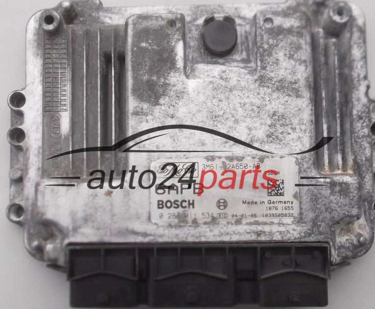 ECU CENTRALITA DE MOTOR  MAZDA 1.6 TDCI BOSCH 0 281 011 534,  FoMoCo 3M61-12A650-AB