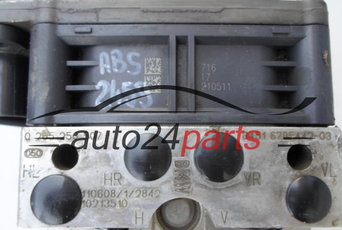 POMPE HYDRAULIQUE ET CALCULATEUR d'ABS BMW 5 BOSCH 0 265 250 507, 0265250507, 34516785442-03, 3451678544203, 0265960428