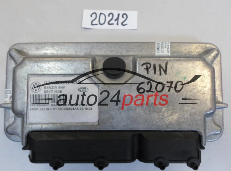 Sterownik silnika VOLKSWAGEN SEAT IBIZA 1.4 MAGNETI MARELLI MY24HVAS 03C906024AS 6160136304 -