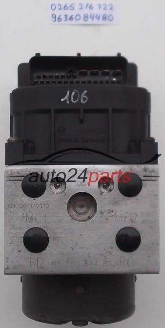 Pompa abs i sterownik PEUGEOT CITROEN 0265216722 0273004440 9636084480