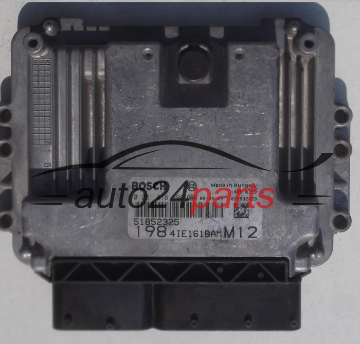 MOTORSTEUERGERÄT ECU STEUERGERÄT FIAT BRAVO 1.6 MJTD BOSCH 0281016198, 51852325, 1984IE161BAMM12, 1039S32423