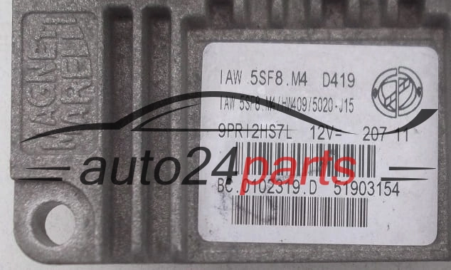 KOMPUTER STEROWNIK SILNIKA FIAT PANDA FIAT 500 FORD KA MAGNETI MARELLI IAW 5SF8.M4, IAW5SF8M4, 51903154, BC.0102319.D, BC0102319D