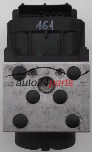 ABS RENAULT KANGOO BOSCH 0 265 216 739, 0265216739, 7700 314 962, 7700314962, 0 273 004 460, 0273004460 -