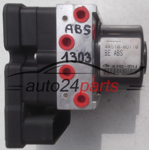 POMPE HYDRAULIQUE ET CALCULATEUR dABS TOYOTA YARIS 44510-0D110, 445100D110, ATE 06.2102-1211.4, 06210212114, 06.2109-5622.3K, 06210956223K, 28.5700-8703.3, 28570087033