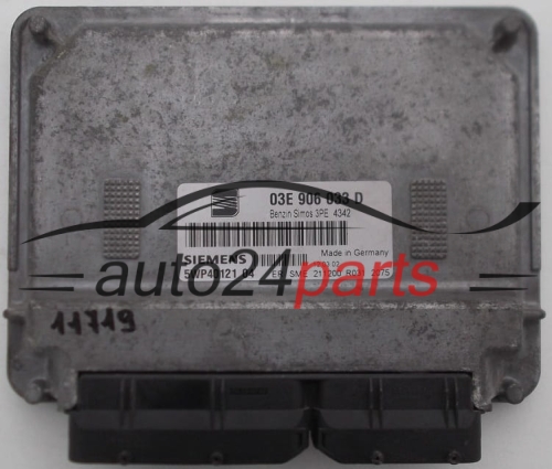 MOTORSTEUERGERÄT ECU STEUERGERÄT SEAT IBIZA CORDOBA 1.2 AZQ 03E 906 033 D, 03E906033D, SIEMENS 5WP40121 05