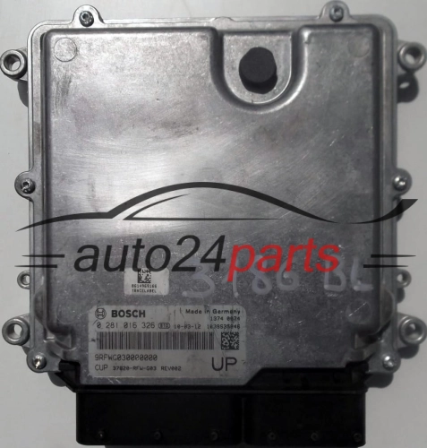 KOMPUTER STEROWNIK SILNIKA HONDA BOSCH 0281016326, 0 281 016 326, CUP 37820-RFW-G03 REV002 UP, 1039S35846 - 3186