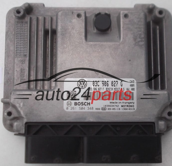 ECU CENTRALITA DE MOTOR  VOLKSWAGEN GOLF 1.4 TSI BOSCH 0 261 S04 348,  03C 906 027 G