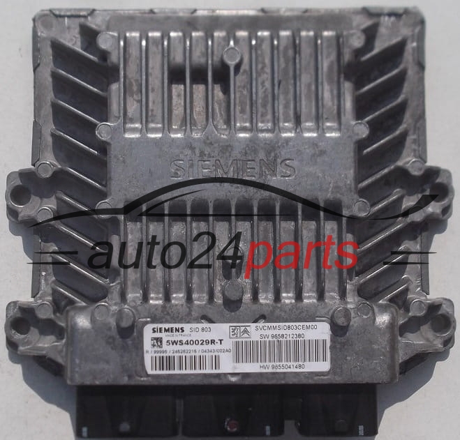ECU CENTRALITA DE MOTOR PEUGEOT 307 2.0 HDI SIEMENS SID 803 5WS40029R-T 5WS40029RT SW 9658212380, HW 9655041480