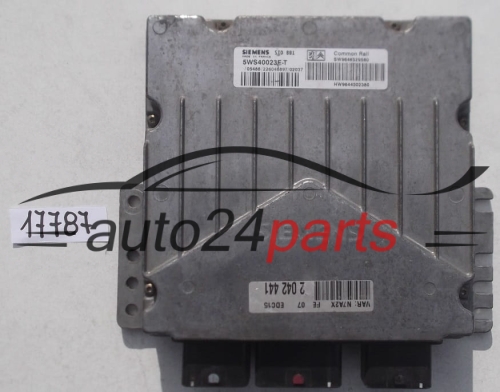 KOMPUTER STEROWNIK SILNIKA CITROEN C5 2.0 HDI SIEMENS 5WS40023E-T, 5WS40023ET, SW 9646529580, HW 9644302380