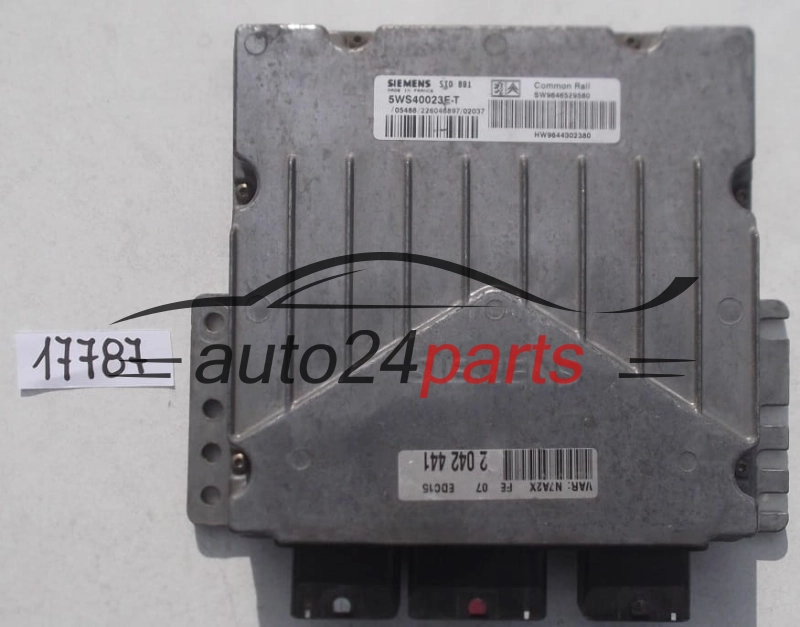 KOMPUTER STEROWNIK SILNIKA CITROEN C5 2.0 HDI SIEMENS 5WS40023E-T, 5WS40023ET, SW 9646529580, HW 9644302380