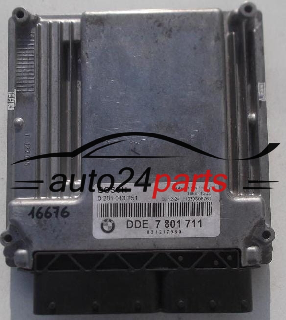 MOTORSTEUERGERÄT ECU STEUERGERÄT BMW BOSCH 0 281 013 251, 0281013251, DDE 7 801 711, 7801711