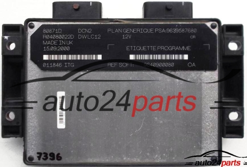 MOTORSTEUERGERÄT ECU STEUERGERAT PEUGEOT 306 1.9 DIESEL R04080022D, 9639587680, 9640900080 