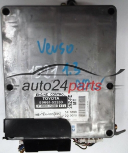 KOMPUTER STEROWNIK SILNIKA TOYOTA VERSO 1.3 89661-52280 2NZ-FE, 8966152280, 211000-7430, 2110007430 - 1521, 2531